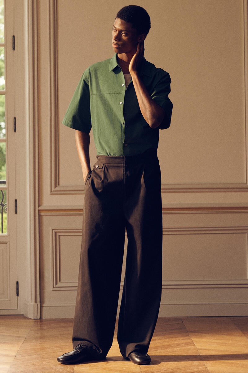 POCKET-DETAIL RELAXED-FIT WIDE-LEG TROUSERS ポケットディテール