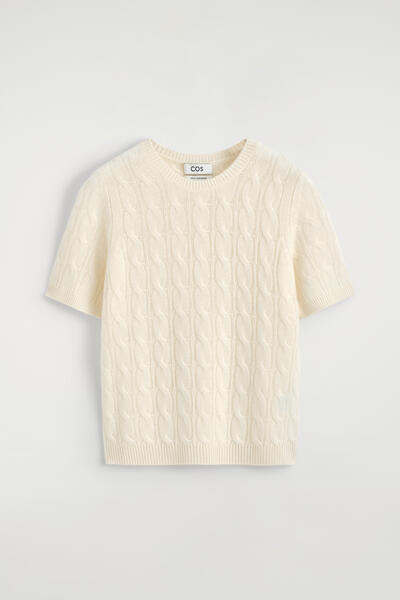 COS ケーブルニット カシミヤ Tシャツ
