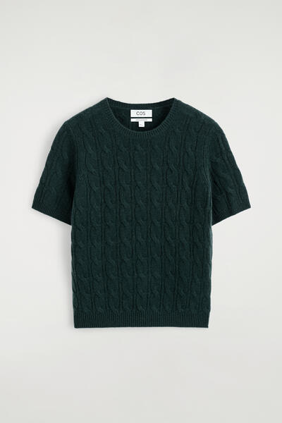 COS ケーブルニット カシミヤ Tシャツ