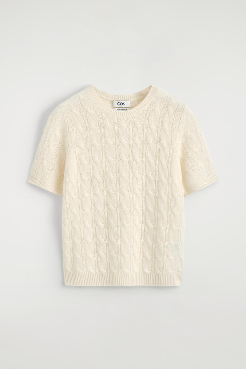 COS ケーブルニット カシミヤ Tシャツ