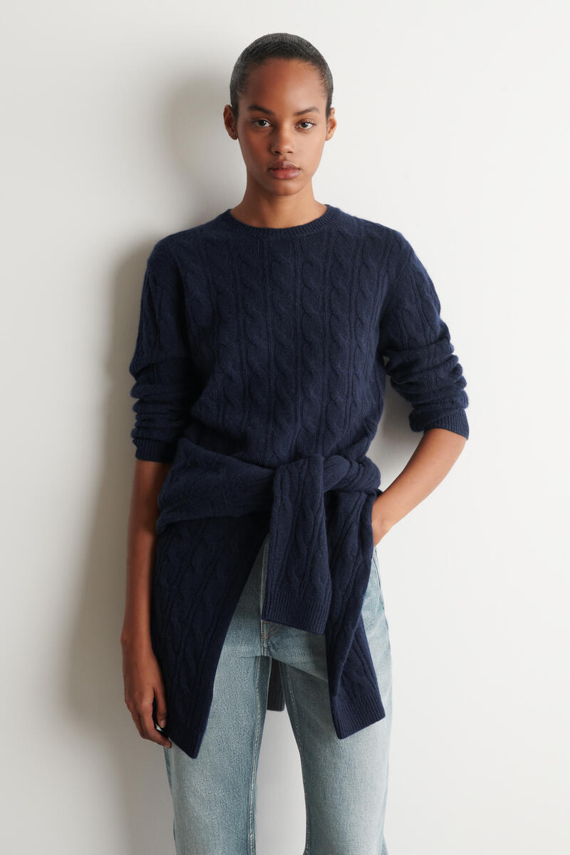 CABLE-KNIT CASHMERE JUMPER ケーブルニット カシミヤ セーター