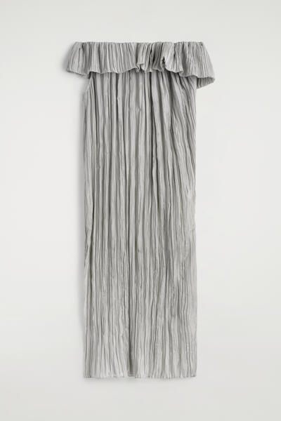 COS アシンメトリー プリーツシルクガウン