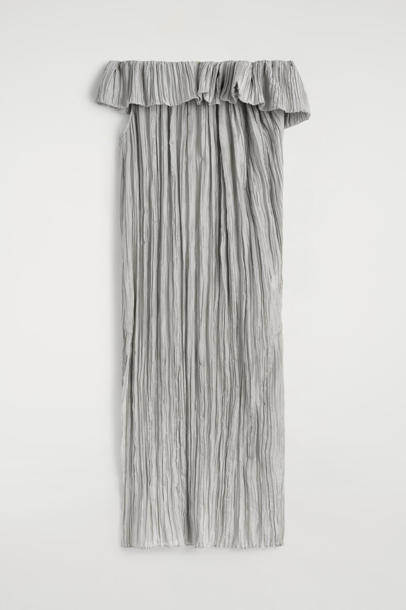 COS アシンメトリー プリーツシルクガウン