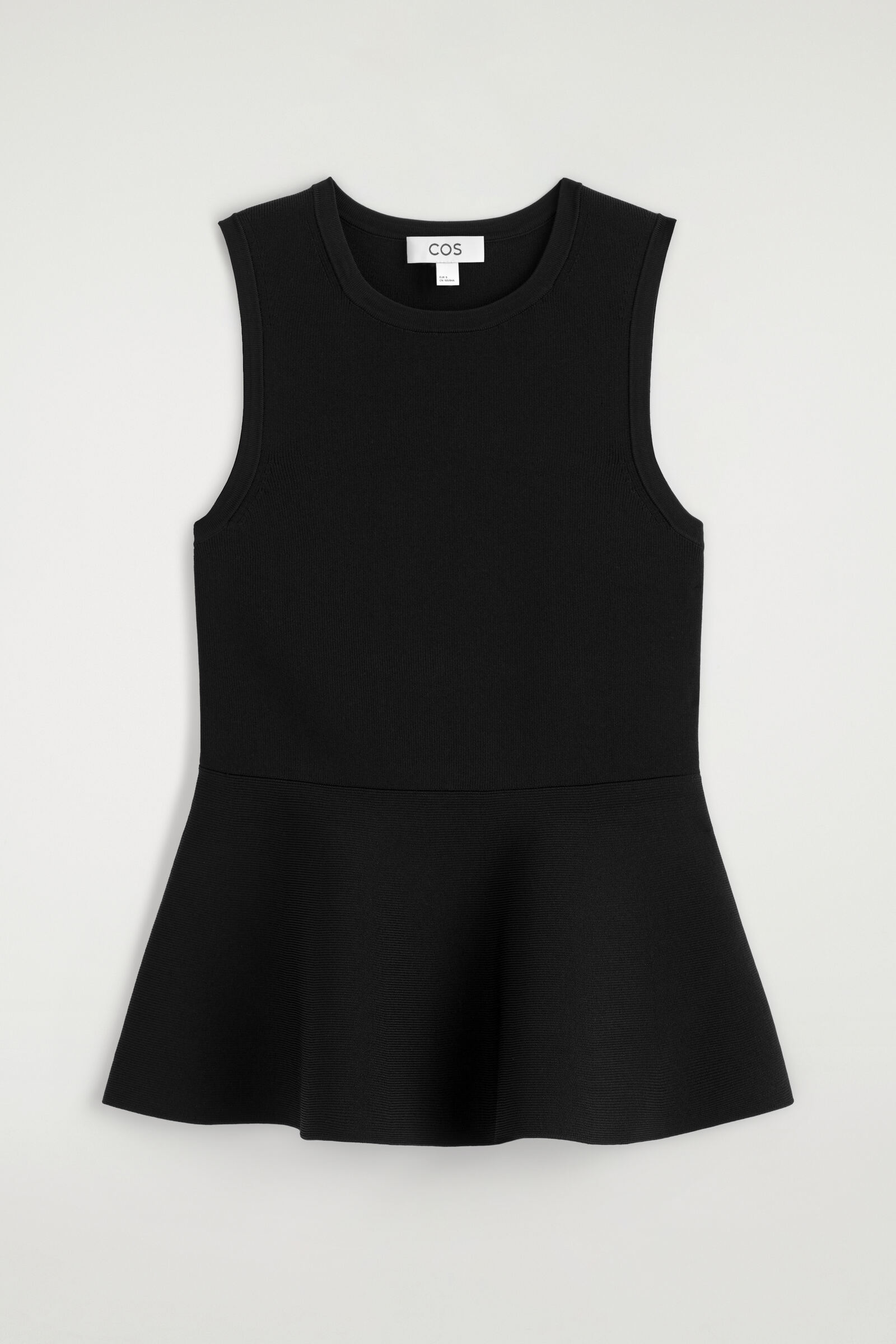 KNITTED PEPLUM TOP ニットペプラムトップ ブラック｜COS コス 公式 