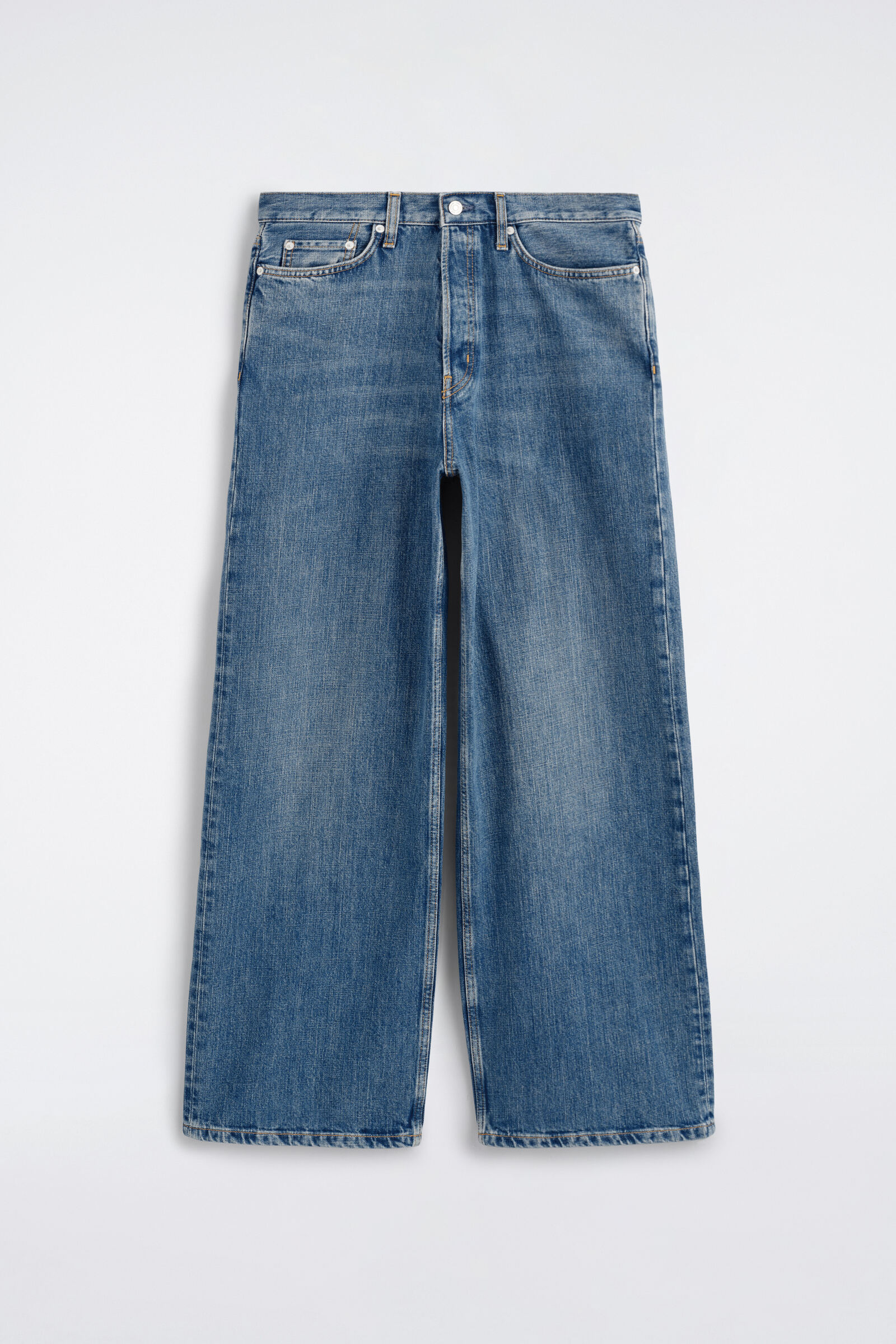 COS FOLD リラックスフィットワイドレッグジーンズ　ブルー FOLD RELAXED-FIT WIDE-LEG JEANS FOLD リラックスフィット ワイド
