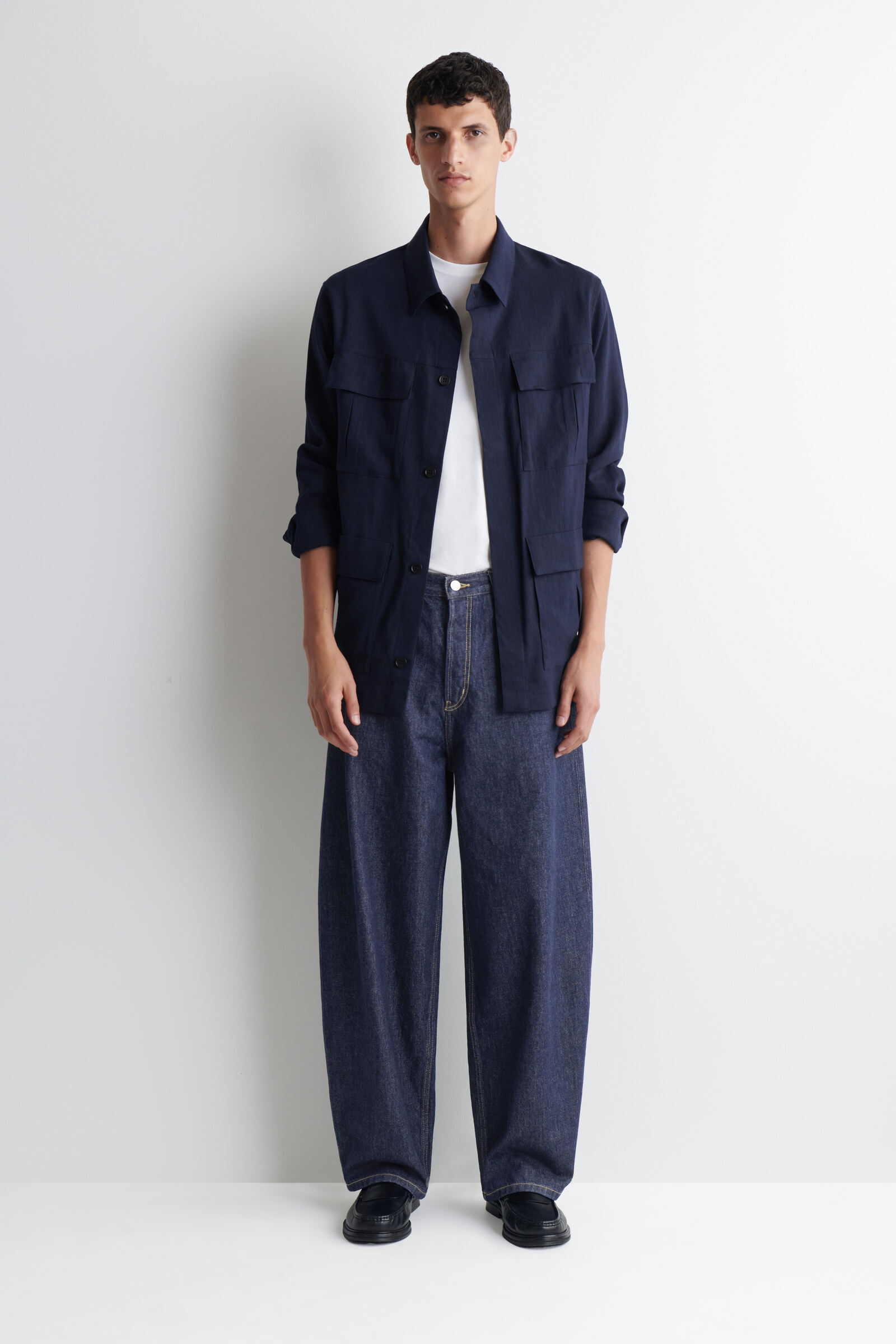 MALLOW RELAXED-FIT BARREL-LEG JEANS MALLOW リラックスフィット