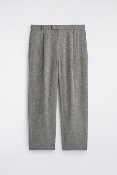 COS リネンリラックスフィット ワイドレッグパンツ