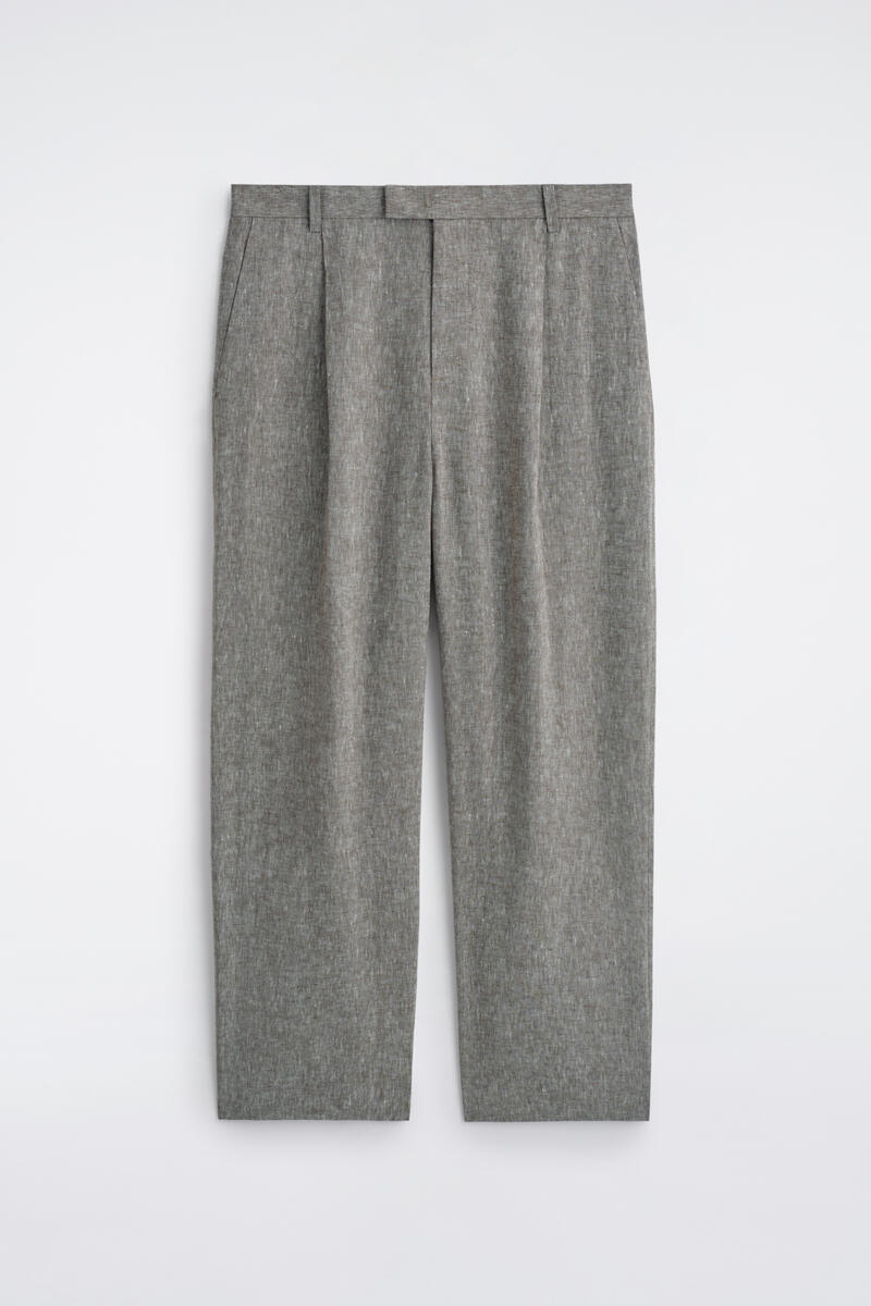 COS リネンリラックスフィット ワイドレッグパンツ