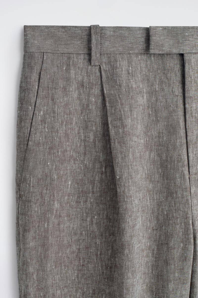 COS リネンリラックスフィット ワイドレッグパンツ