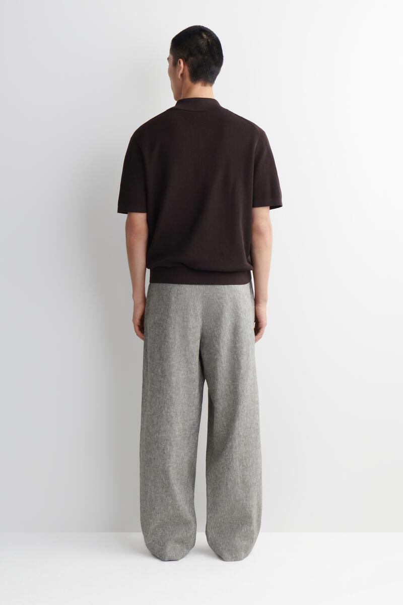 COS リネンリラックスフィット ワイドレッグパンツ