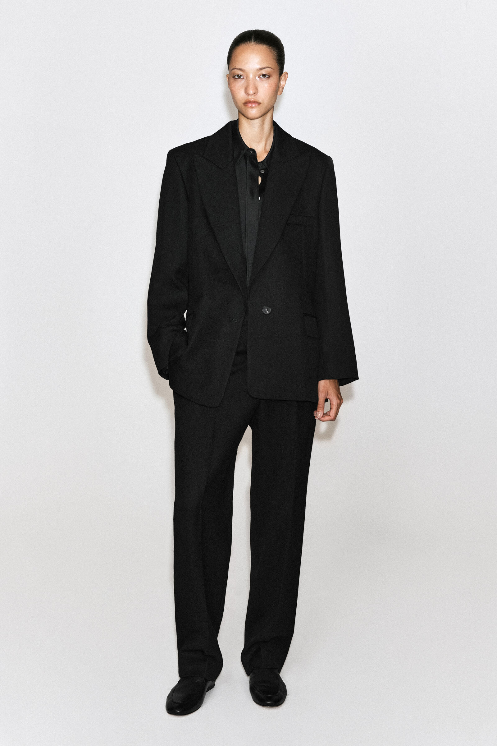 COS テーラードウールフランネル　セットアップ WAISTED TAILORED WOOL BLAZER ウエストシェイプ・ウールテーラード