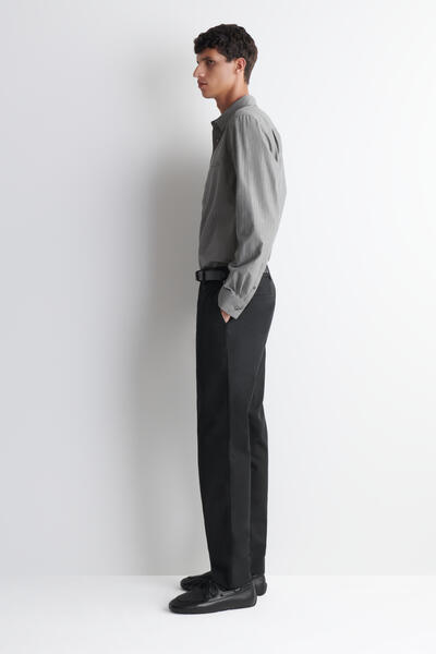 COS コットンブレンド スリムフィット ストレートパンツ