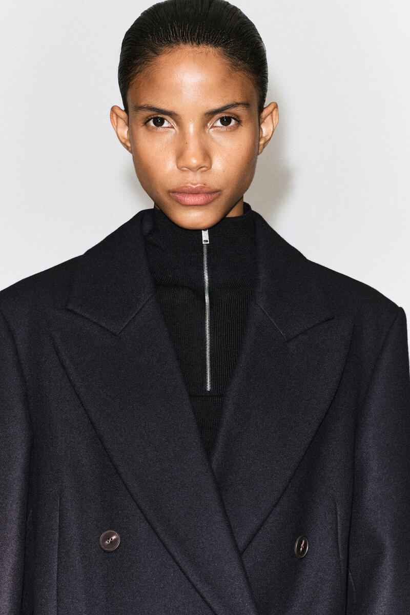 TAILORED WOOL DOUBLE-BREASTED LONG COAT テーラードウール ダブル