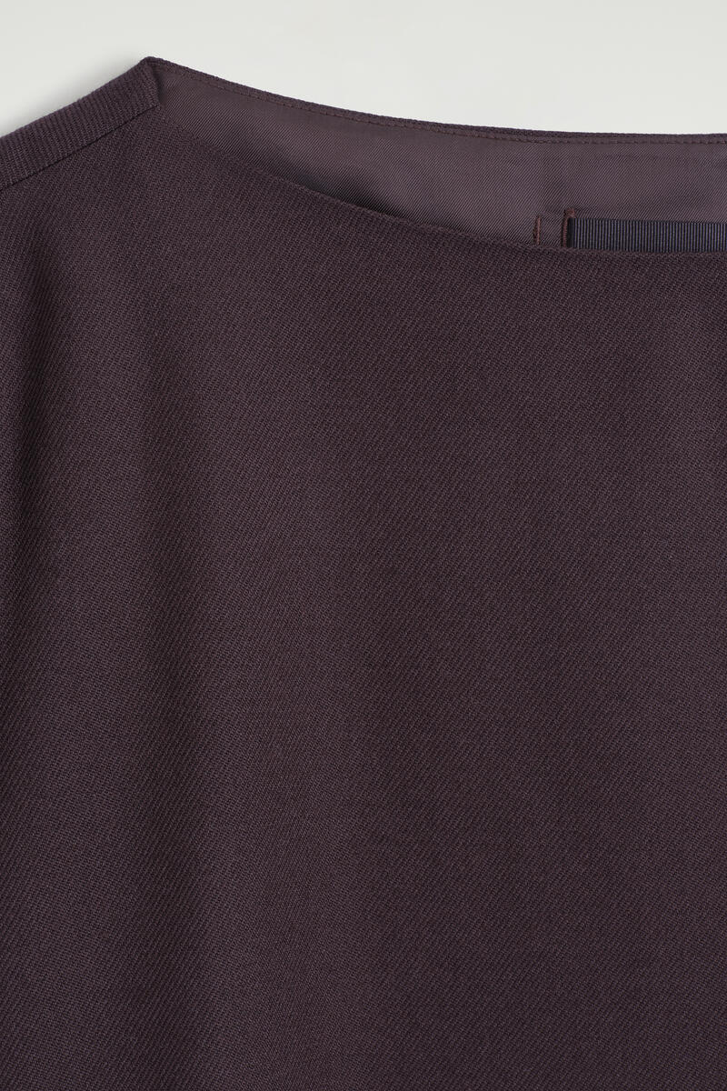 COS テーラード ウール ボートネックトップ