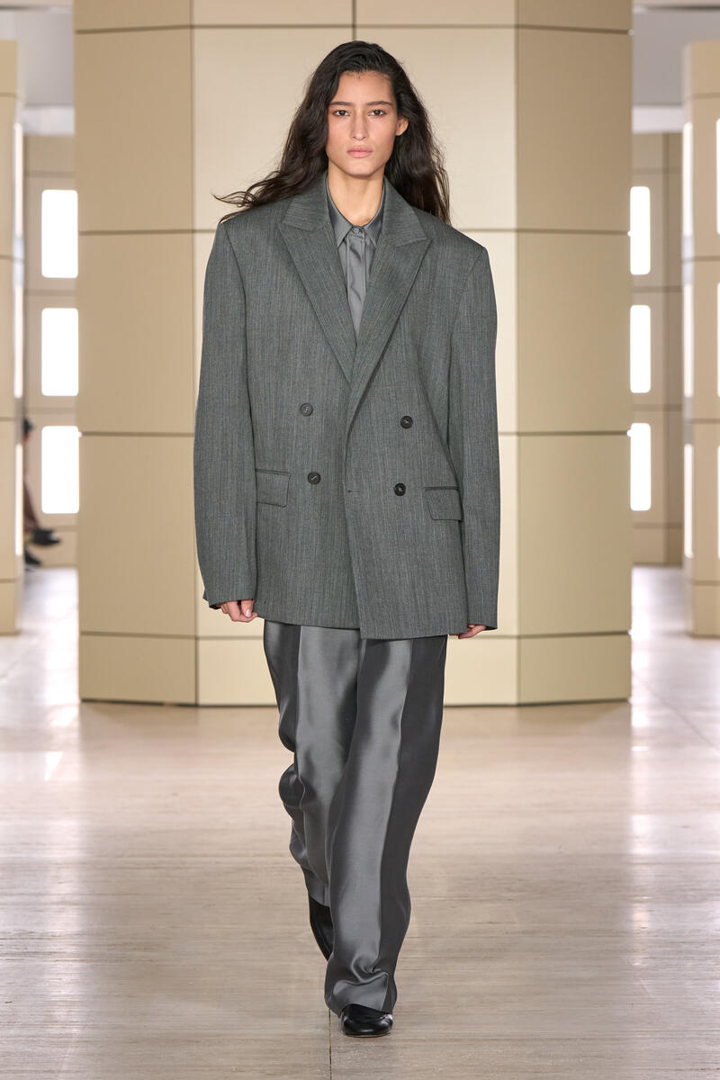 TAILORED SILK STRAIGHT-LEG TROUSERS テーラード シルク ストレート