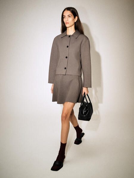 COS フレアジャージーミニスカート