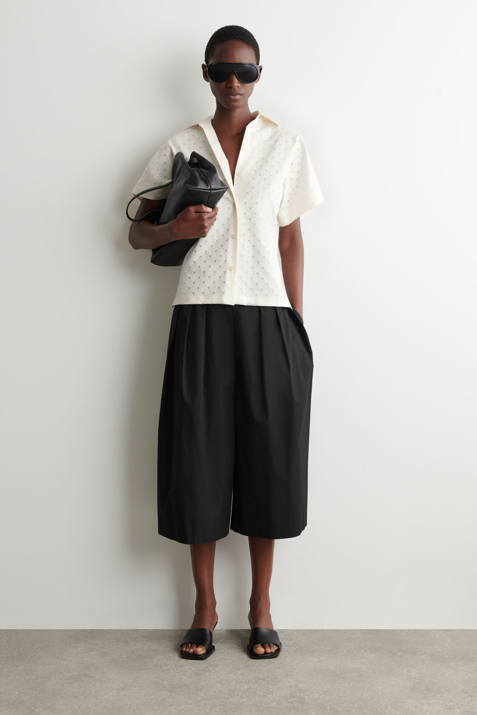 POLKA-DOT JACQUARD COTTON SHIRT ポルカドット ジャカードコットン