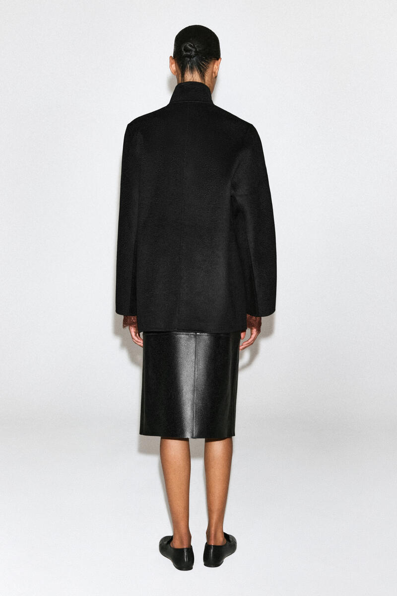 DOUBLE-FACED CASHMERE FUNNEL-NECK JACKET ダブルフェイス カシミヤ