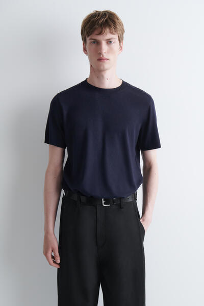SLIM INTERLOCK-JERSEY T-SHIRT