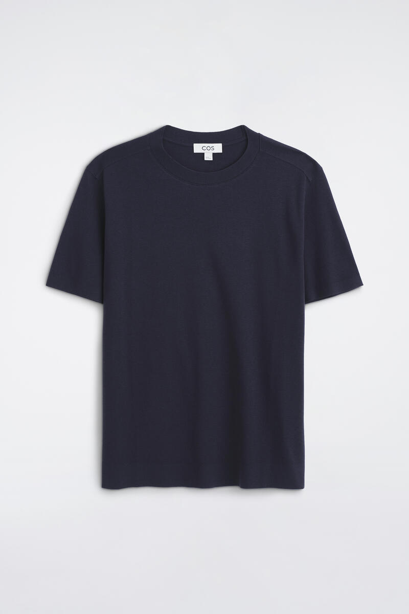 COS スリム インターロックジャージーTシャツ