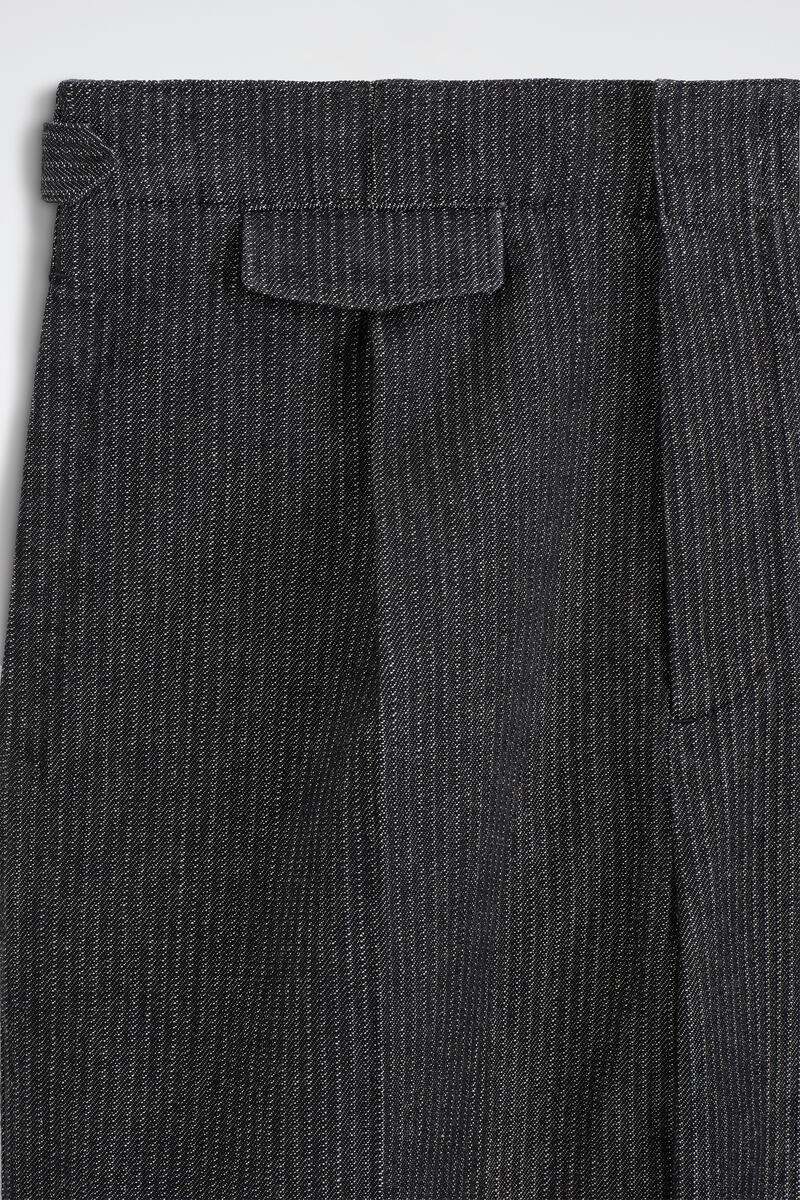 COS ピンストライプデニム リラックスフィット ワイドレッグパンツ