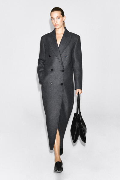 WOOL-TWILL TAILORED COAT