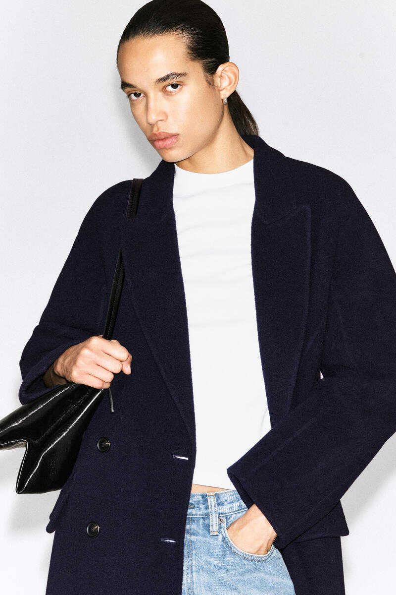 TAILORED DOUBLE-FACED WOOL-BLEND LONG COAT テーラード ダブル