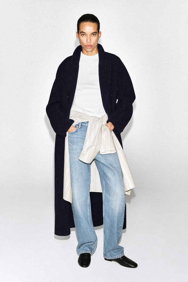 TAILORED DOUBLE-FACED WOOL-BLEND LONG COAT テーラード ダブル