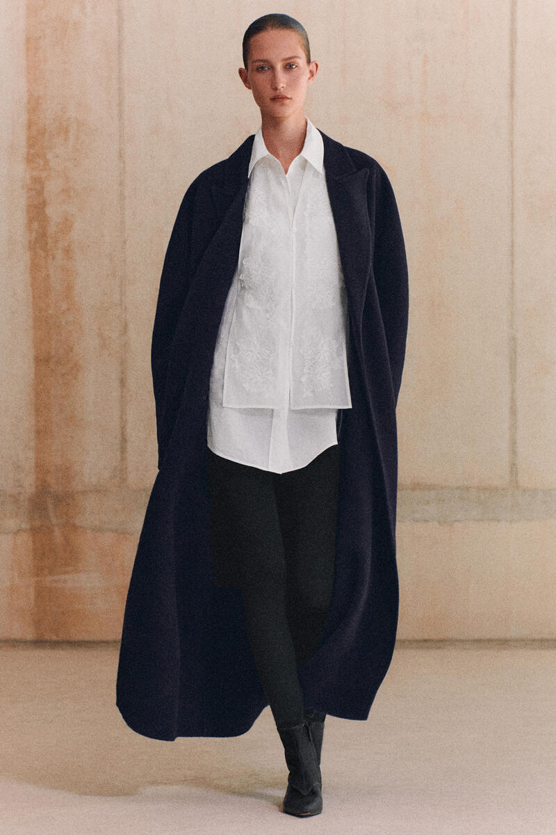 TAILORED DOUBLE-FACED WOOL-BLEND LONG COAT テーラード ダブル