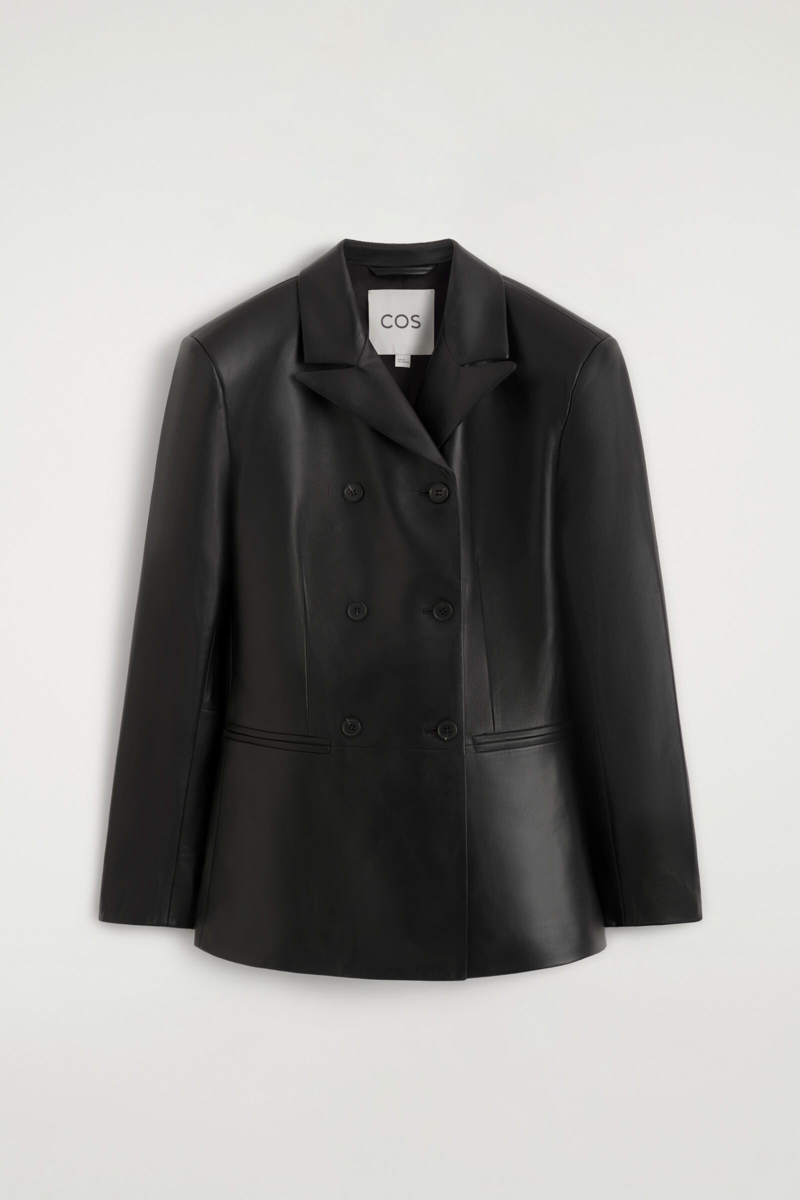 LEATHER DOUBLE-BREASTED BLAZER レザー ダブルブレストブレザー