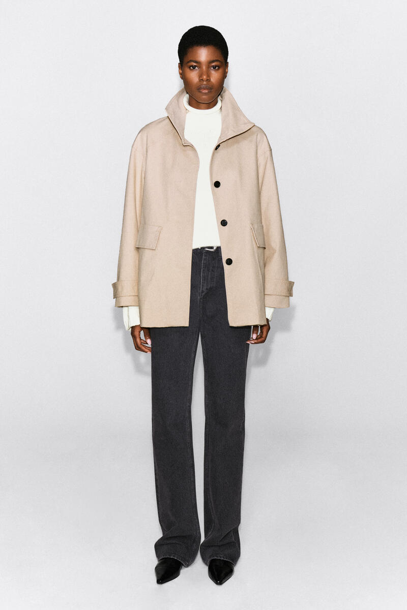 COTTON-TWILL FUNNEL-NECK JACKET コットンツイル ファネルネック