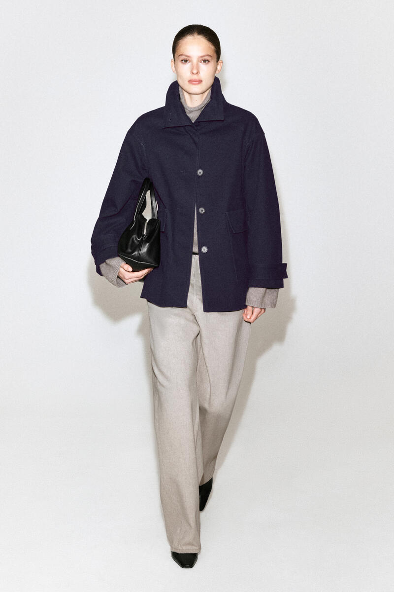 COS コス ショート丈ツイルジャケット COTTON-TWILL FUNNEL-NECK JACKET コットンツイル ファネルネック