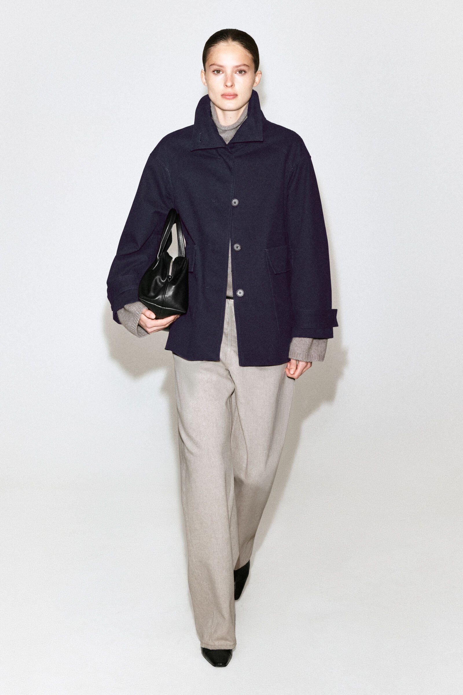 COTTON-TWILL FUNNEL-NECK JACKET コットンツイル ファネルネック