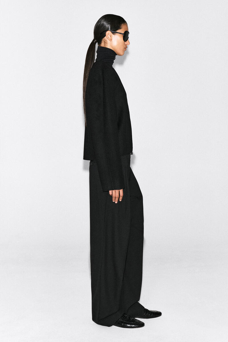 CROPPED DOUBLE-FACED WOOL-BLEND BLAZER クロップド ダブルフェイス