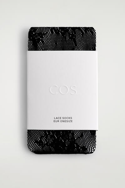 COS フローラル ジャカード レースソックス