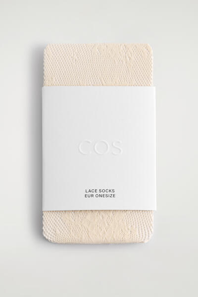 COS フローラル ジャカード レースソックス