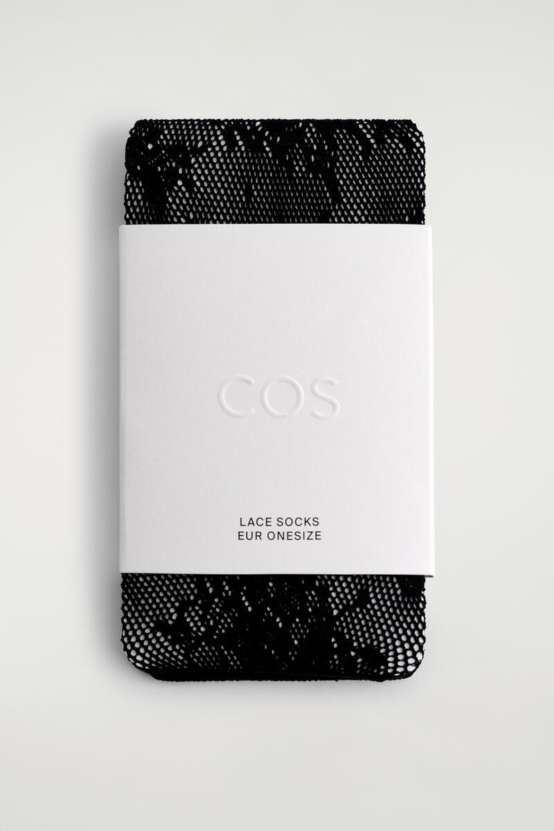 COS フローラル ジャカード レースソックス