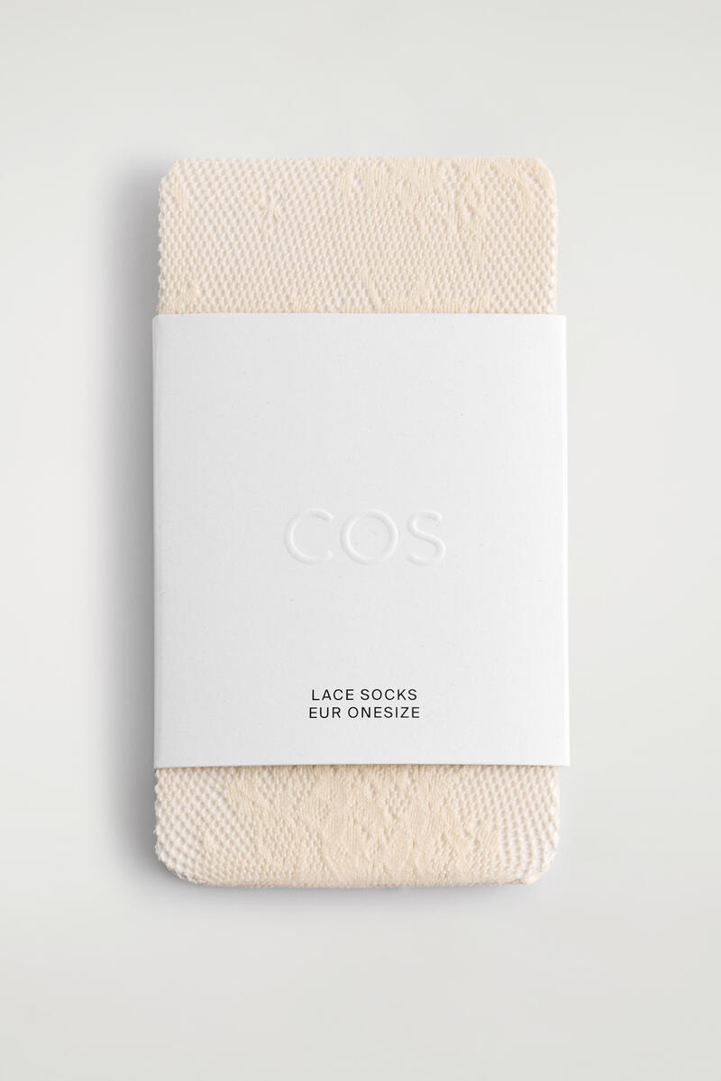 COS フローラル ジャカード レースソックス