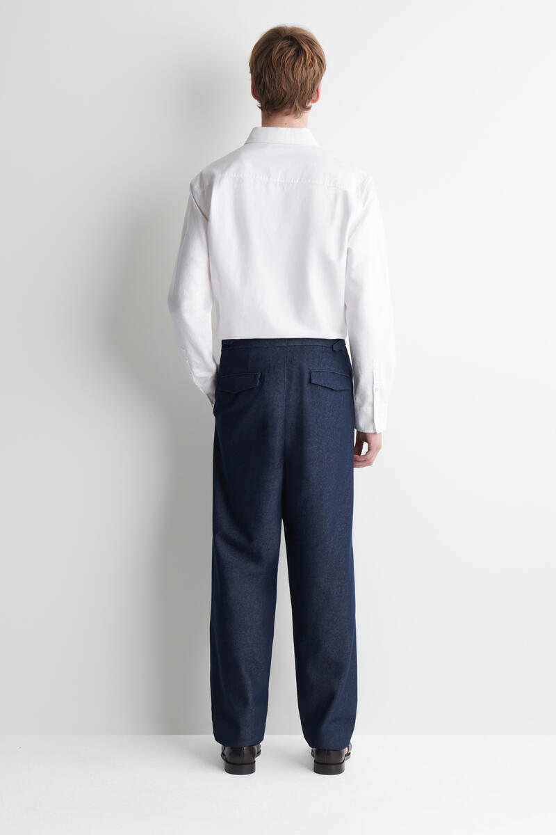 COS デニム風 リラックスフィット テーパードパンツ