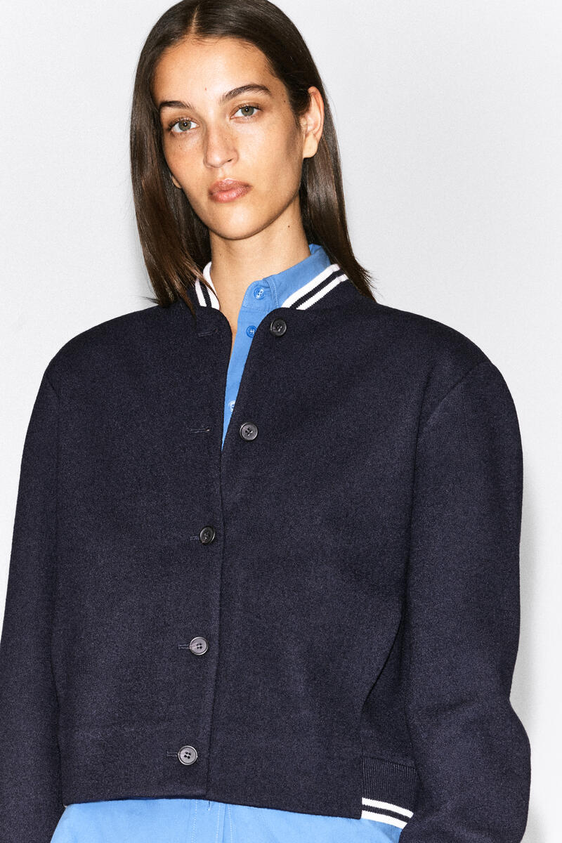 BOILED WOOL-BLEND BOMBER JACKET ボイルドウールブレンド ボンバー