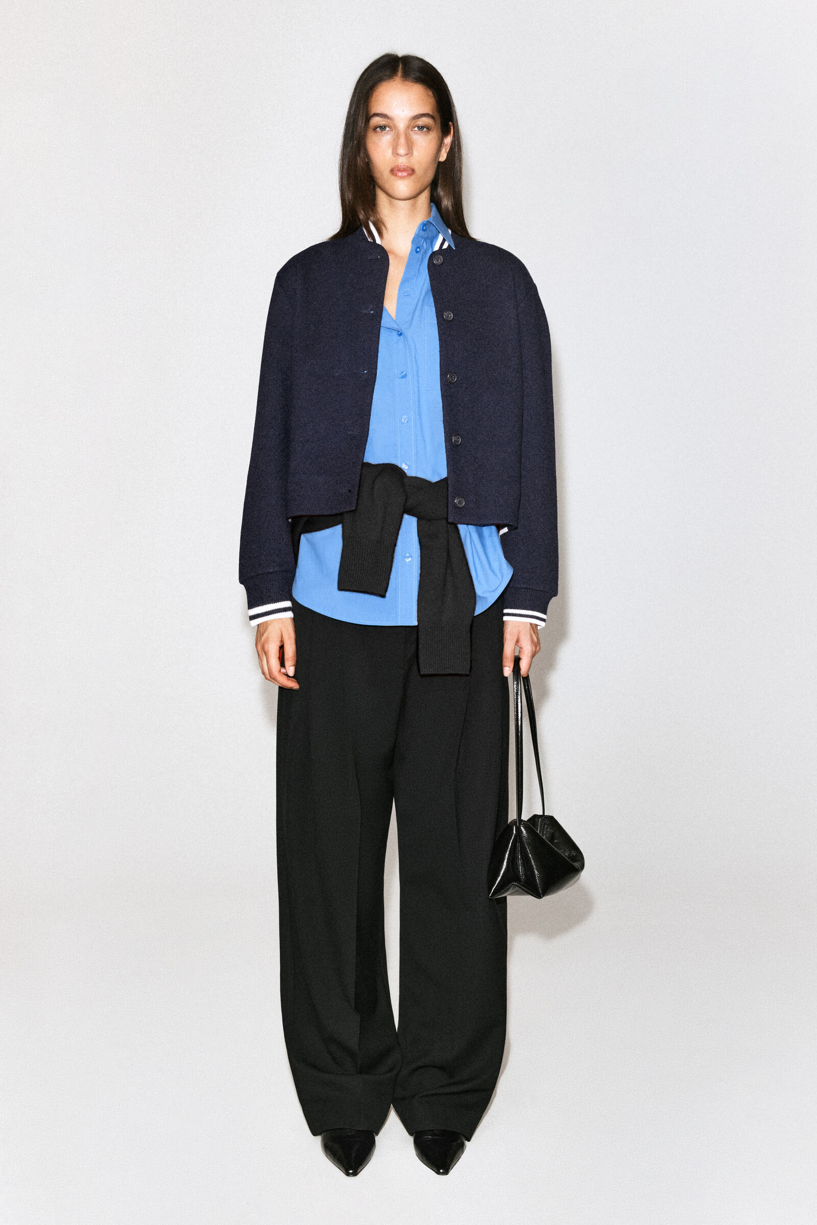 BOILED WOOL-BLEND BOMBER JACKET ボイルドウールブレンド ボンバー