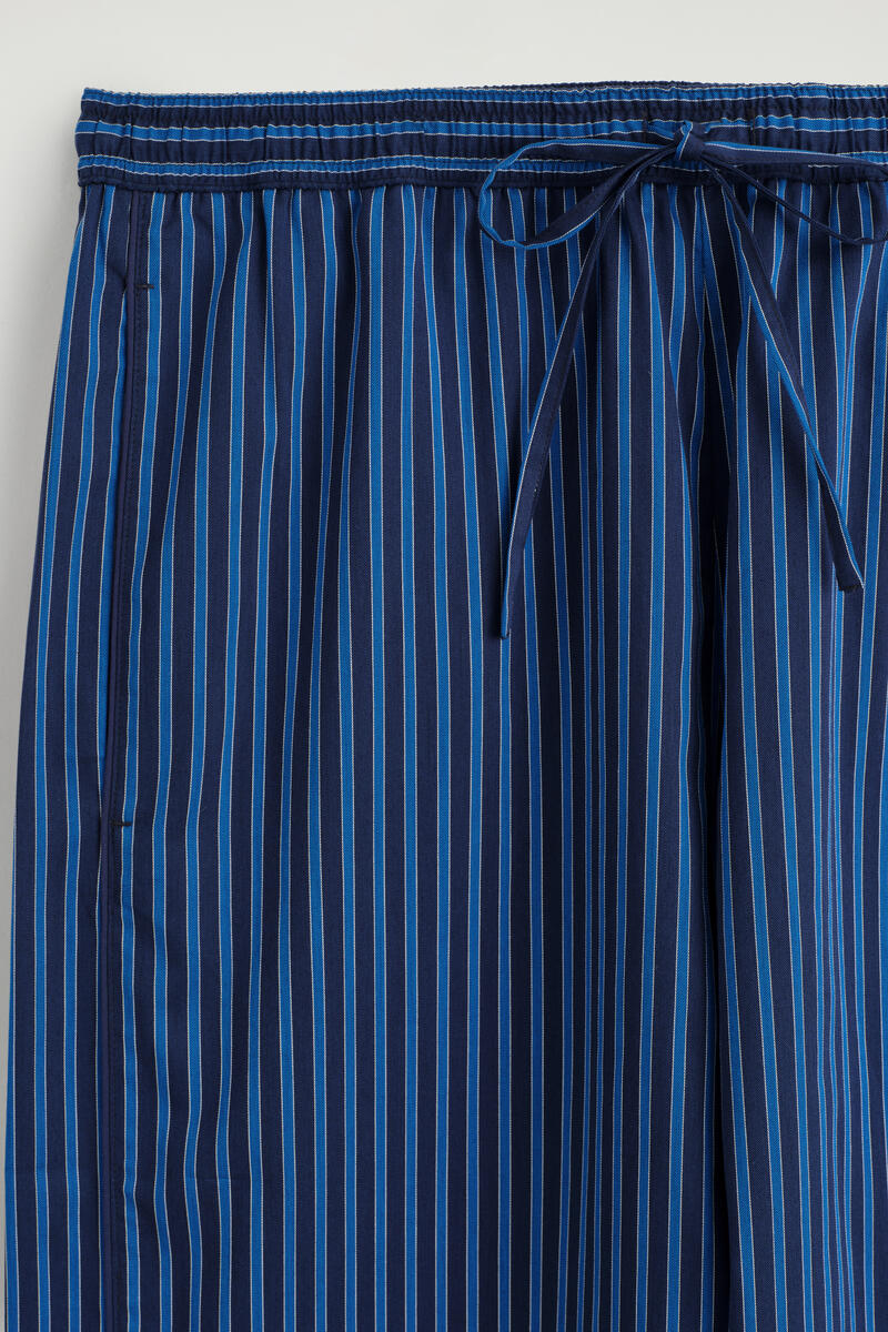 PIPED STRIPED DRAWSTRING TROUSERS パイピングストライプ ドロー