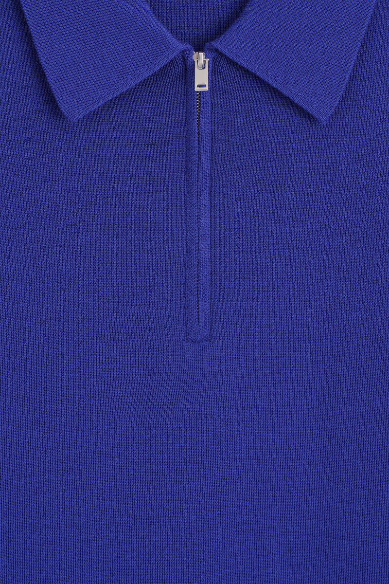 MERINO WOOL ZIP-UP POLO SHIRT メリノウール ジップアップポロシャツ