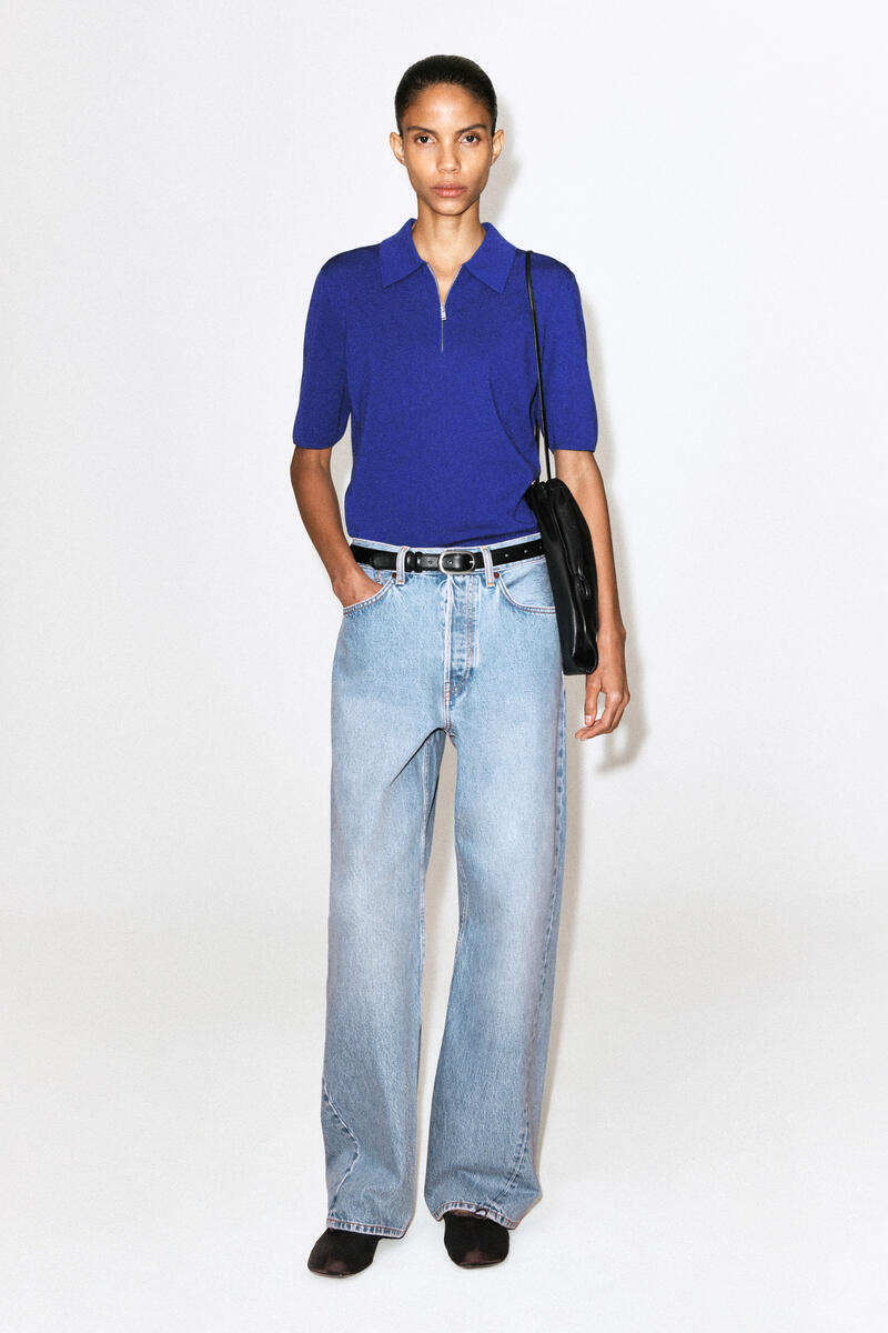 MERINO WOOL ZIP-UP POLO SHIRT メリノウール ジップアップポロシャツ