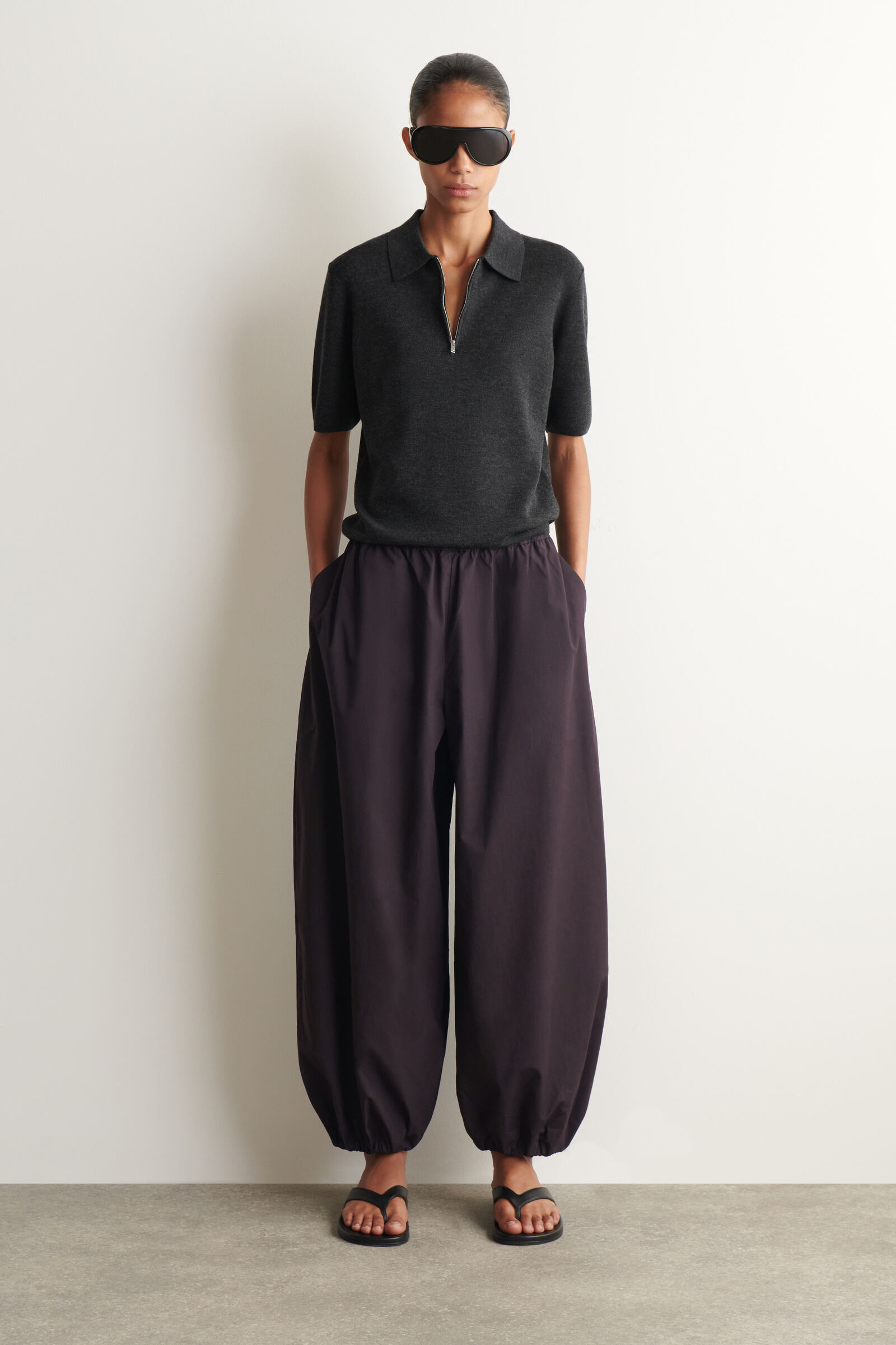 MERINO WOOL ZIP-UP POLO SHIRT メリノウール ジップアップポロシャツ