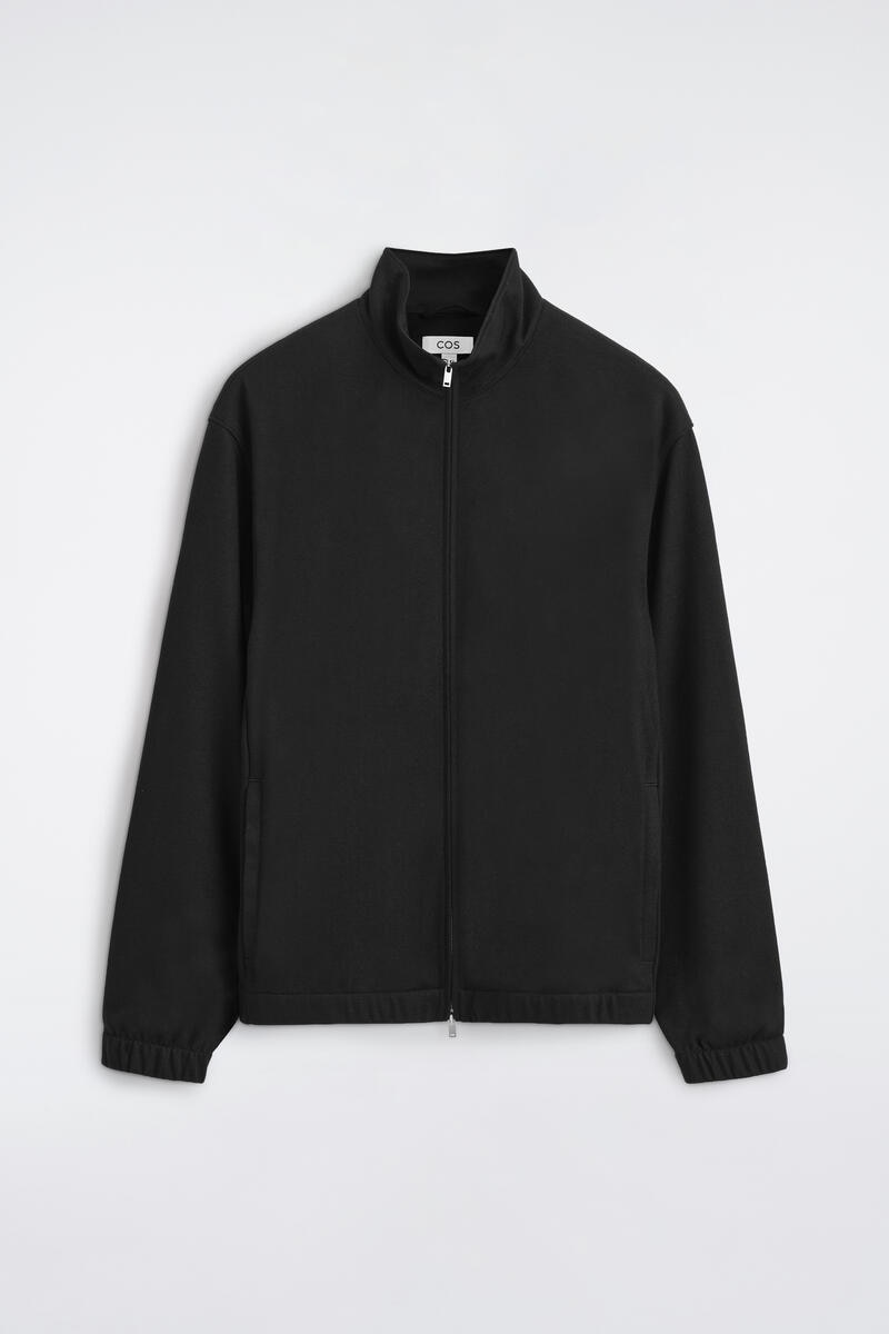 JERSEY FUNNEL-NECK ZIP-UP BLOUSON JACKET ジャージー ファネルネック