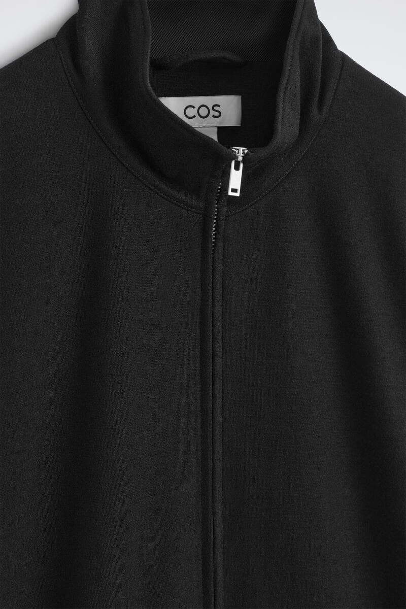 JERSEY FUNNEL-NECK ZIP-UP BLOUSON JACKET ジャージー ファネルネック