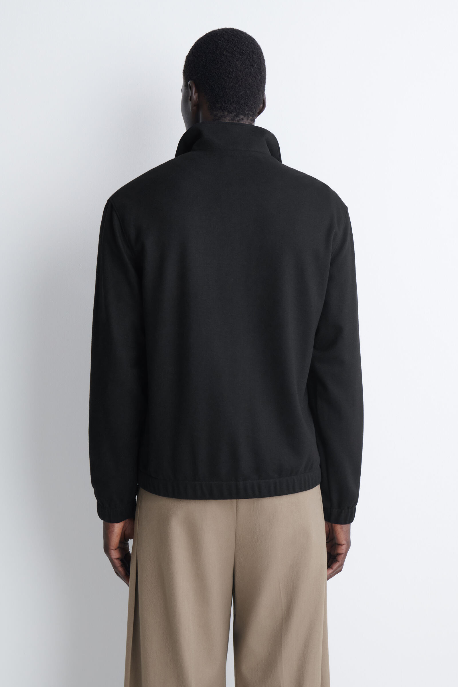 JERSEY FUNNEL-NECK ZIP-UP BLOUSON JACKET ジャージー ファネルネック