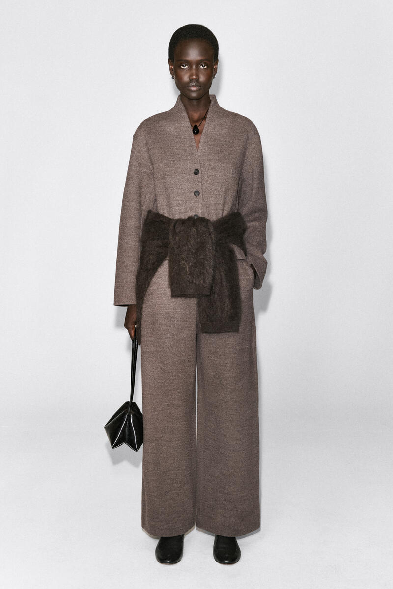 BOILED WOOL-BLEND SHAWL-COLLAR CARDIGAN ボイルドウールブレンド
