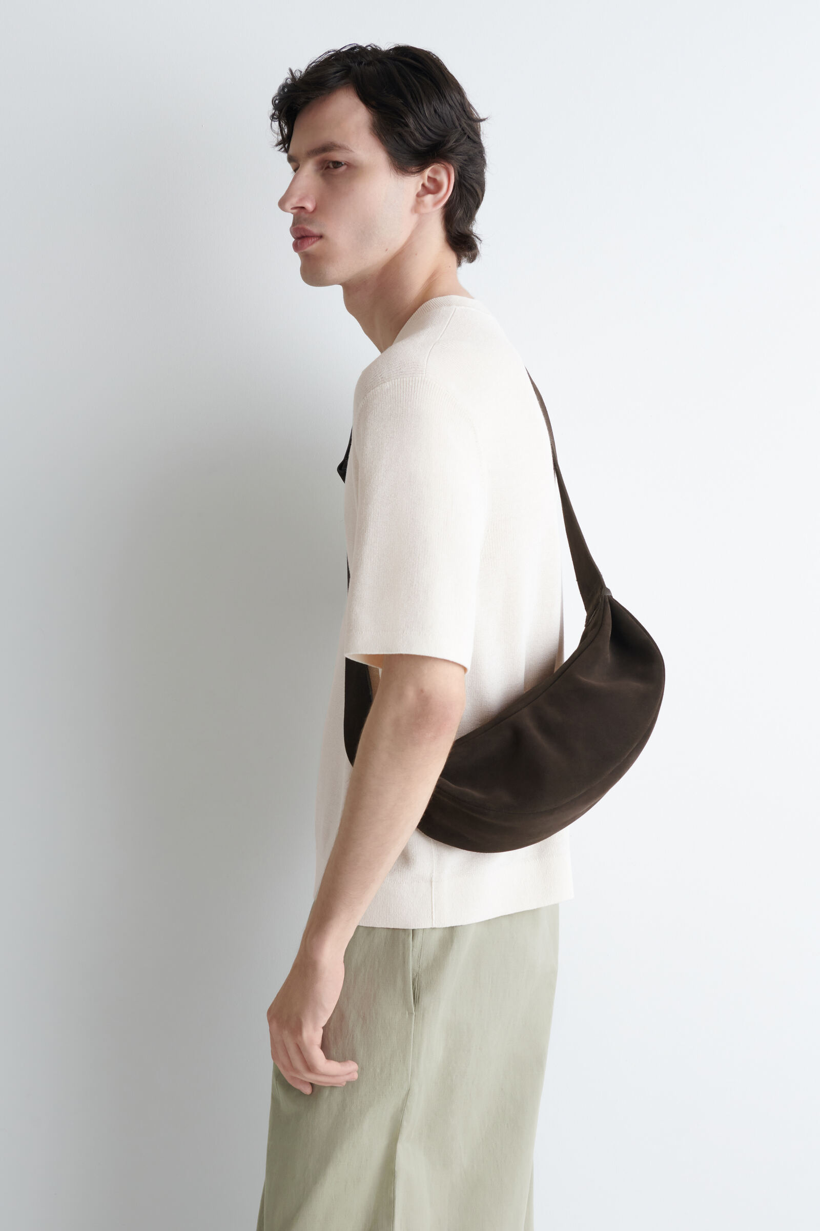 SWING CROSSBODY BAG - SPLIT SUEDE SWING クロスボディバッグ
